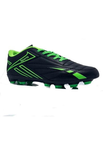 HULK Siyah-Yeşil Erkek Krampon Futbol Ayakkabısı - 2