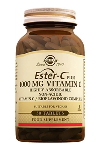 Solgar Ester-C Plus 1000 Mg Vitamin C 30 Tablet-SKT:07/2027