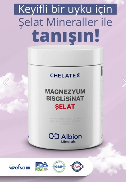 Chelatex Magnezyum Bisglisinat Şelat 60 Tablet