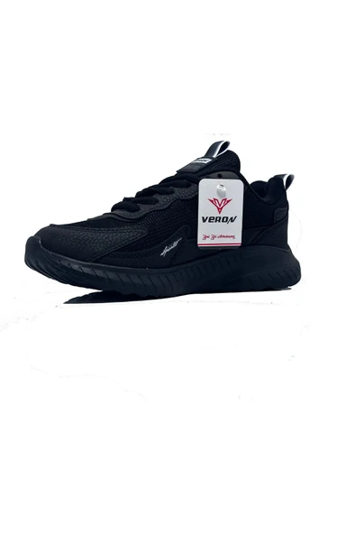 VERON 015 Siyah Günlük Bağcıklı Çocuk Spor Ayakkabı - 4