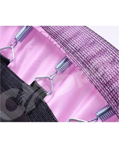 Fileli Büyük Boy Trambolin 140 cm Çap Korumalı Kolay Kurulum  Pembe CKS131 - 3