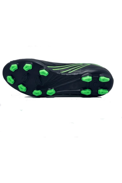 HULK Siyah-Yeşil Erkek Krampon Futbol Ayakkabısı - 5