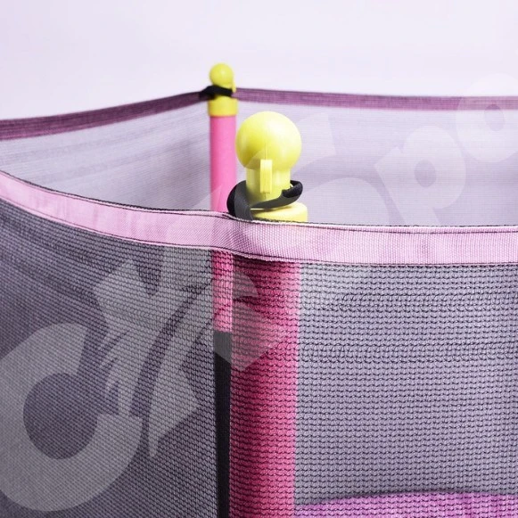 Fileli Büyük Boy Trambolin 140 cm Çap Korumalı Kolay Kurulum  Pembe CKS131 - 7