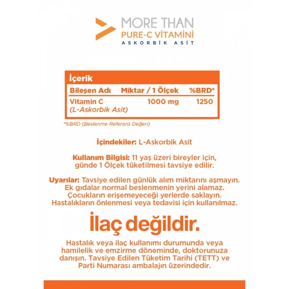 More Than Pure C Vitamini 100 Saşe (Ascorbic Acid) - 2