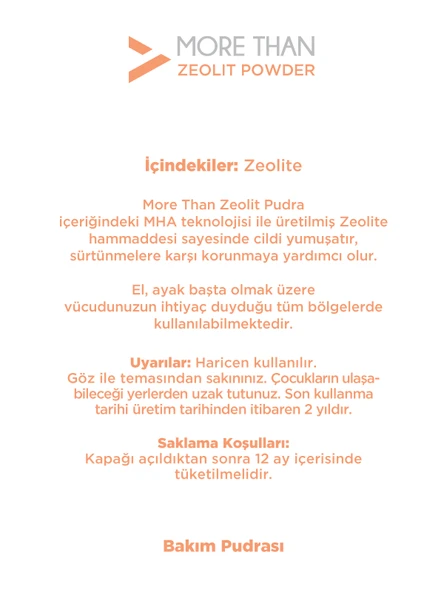 (Pudra)    More Than Zeolit Pudra 85 gr - Resim 2