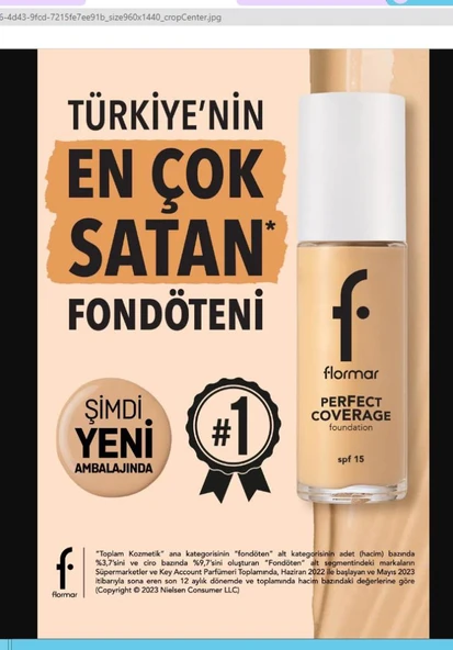 Flormar Perfect Coverage Yüksek Pigmentli & Yarı Parlak Bitişli SPF15 Fondöten - 121 Goldn Ntrl - 4