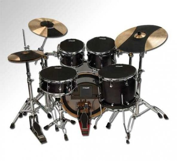 EVANS SOSETFSN 10+12+14+14 +KİCK+HİHAT+CRASH+RİDE ZİL FUSION TÜM  EVANS HQ SOUNDOFF DAVUL SUSTURUCU SETİ 10''-12''-14''-14''-(16''-26'')+ZİLLER : EVANS ABD  - 5