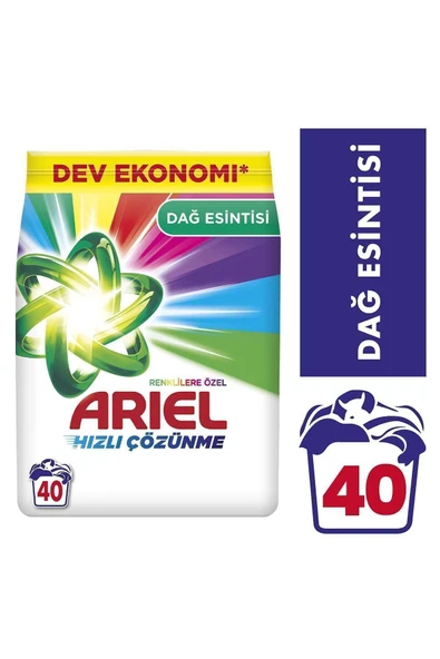 Ariel Aqua Pudra Dağ Esintisi Renkliler 6 kg Toz