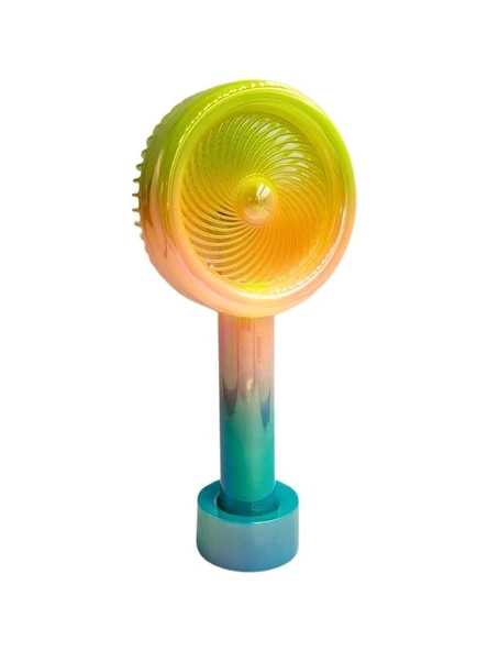 Inovaxis Mini El Fanı Taşınabilir Serinletici Işıklı Şarjlı Vantilatör 3 Kademeli Hız Ayarı - 3