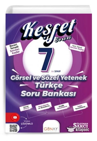 7. Sınıf Türkçe Görsel ve Sözel Yetenek Keşfet Serisi Soru Bankası Günay Yayınları