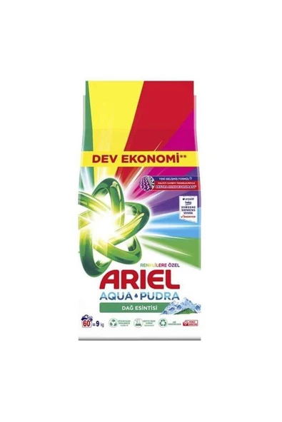 Ariel 9 Kg Dağ Esintisi Aqua Pudra Renklilere Özel
