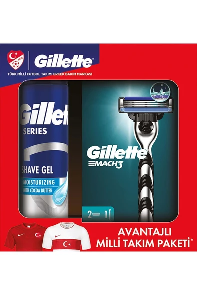 Gillette Mach3 Makine 2 UP+Tıraş Jeli 200 ML