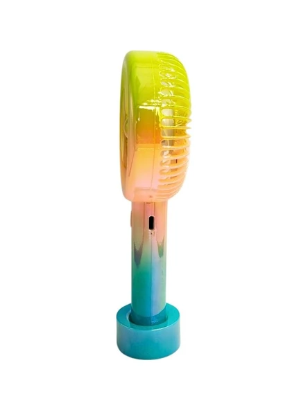 Inovaxis Mini El Fanı Taşınabilir Serinletici Işıklı Şarjlı Vantilatör 3 Kademeli Hız Ayarı - 4