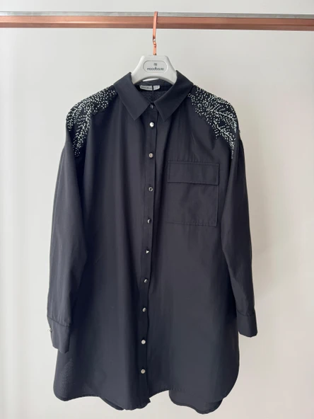 TAŞLI DANTELLİ GÖMLEK - 11