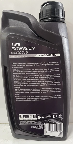 Champion Life Extension 80W90 Gl5 Şanzıman Yağı 1Lt. - 2