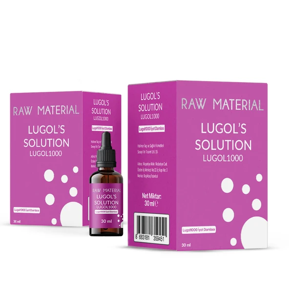 Raw Material Lugol Solüsyon 1000 İyot Damlası  30 ml