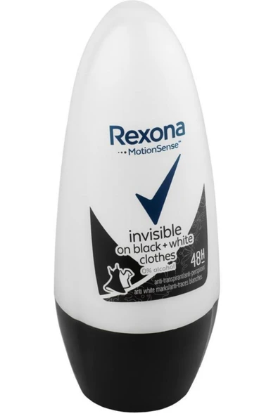 Rexona Invisible Black & White Kadın Roll-on Deodorant 50 ml 6 Adet