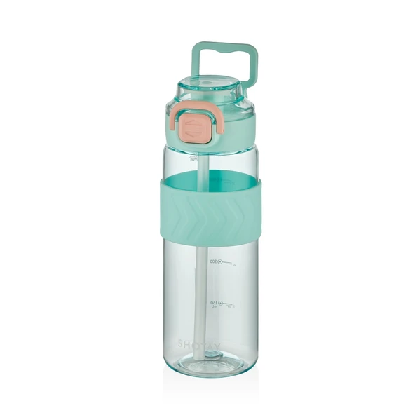Shotay ST-7238 800ml Turkuaz Pipetli Tritan Matara