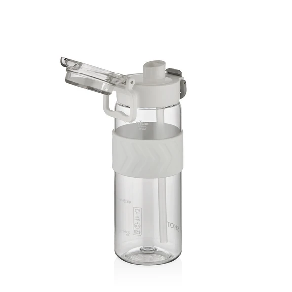 Shotay ST-7238 800ml Beyaz Pipetli Tritan Matara
