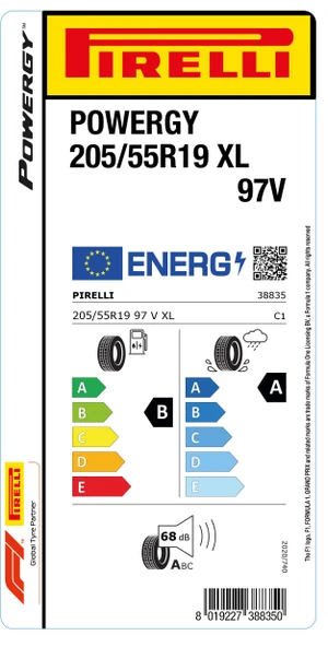 205/55R19 97V POWERGY XL - PİRELLİ - YAZ - 3