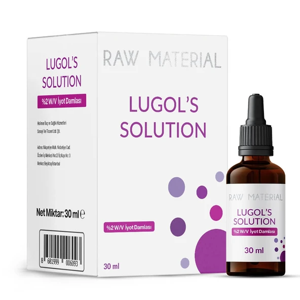 Raw Material Lugol's Solution İyot %2 Damla 30 ml
