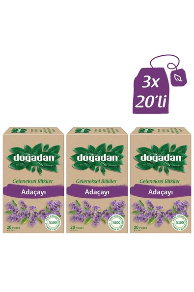 Doğadan Adaçayı 20 Adet X3