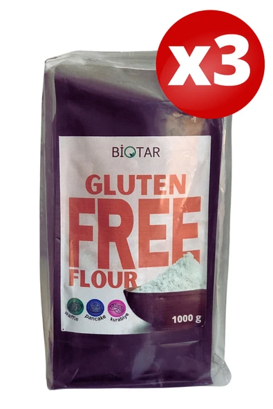 BİOTAR GLÜTENSİZ UN 1 KG x 3 ( GLUTEN FREE FLOUR )
