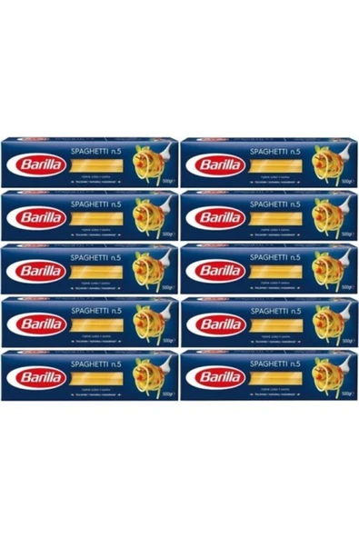 Barilla Spagetti Makarna 500 Gr X 10 Adet