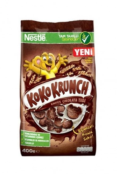 Nestle Koko Krunch Kakaolu Tam Buğday Ve Mısır Gevreği 400 Gr