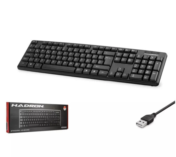HADRON HDX2603 KABLOLU STANDART KLAVYE Q SİYAH