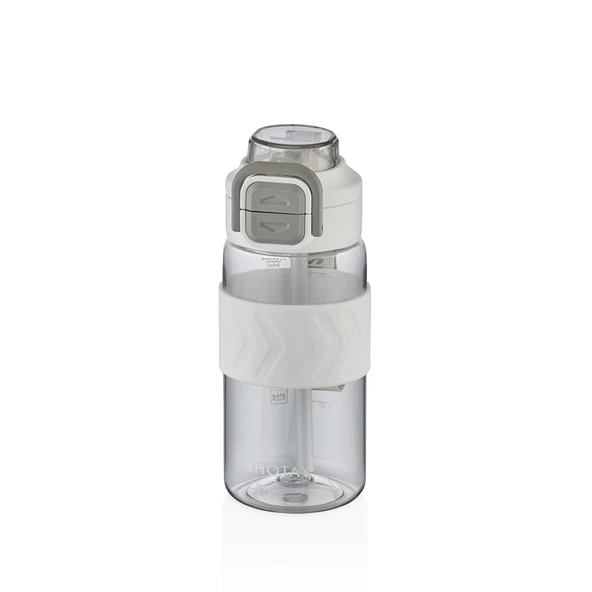 Shotay ST-7234 600ml Beyaz Pipetli Tritan Matara