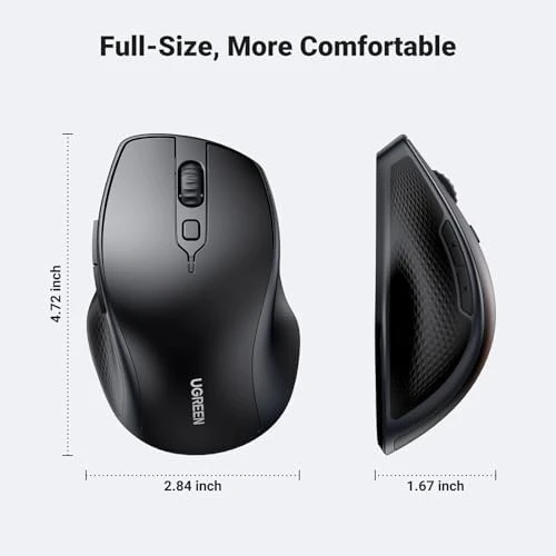 Ugreen Ergonomik Sessiz Çift Modlu Bluetooth ve Wireless Kablosuz Mouse - 3