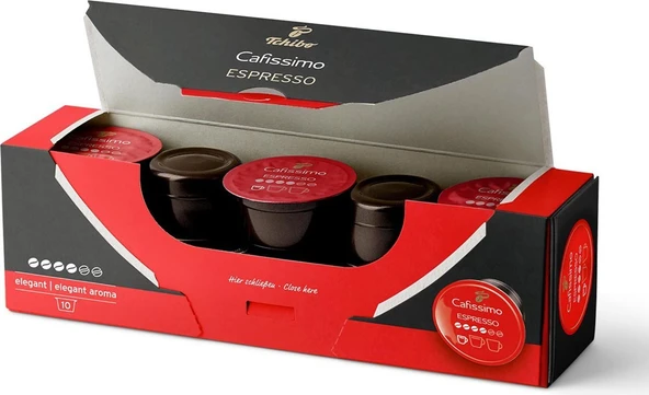 Tchibo Cafissimo Espresso Elegant Aroma Kapsül Kahve 10'lu - Resim 3
