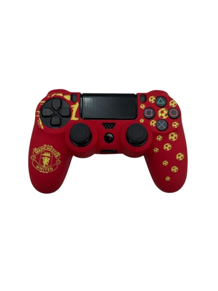 PS4 DualShock Joystick Koruyucu Manchester Desenli Silikon Kılıf