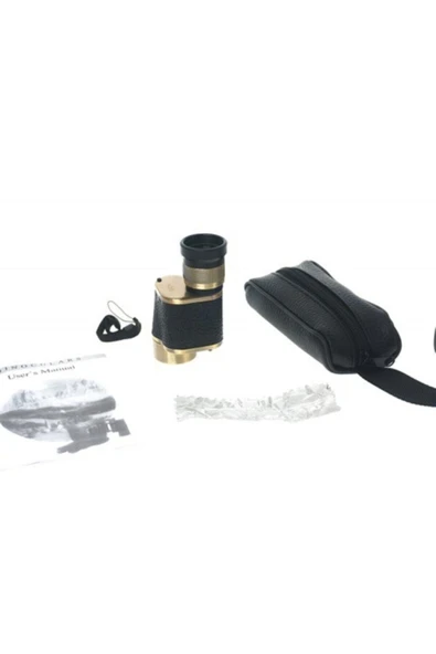 VANCKEY 6x24 Baıgısh, Askeri Tarzi Pirinç Ve Deri Kaplamalı, Deri Çantalı Monocular Dürbün - 1