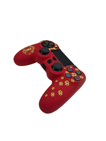 PS4 DualShock Joystick Koruyucu Manchester Desenli Silikon Kılıf - 3