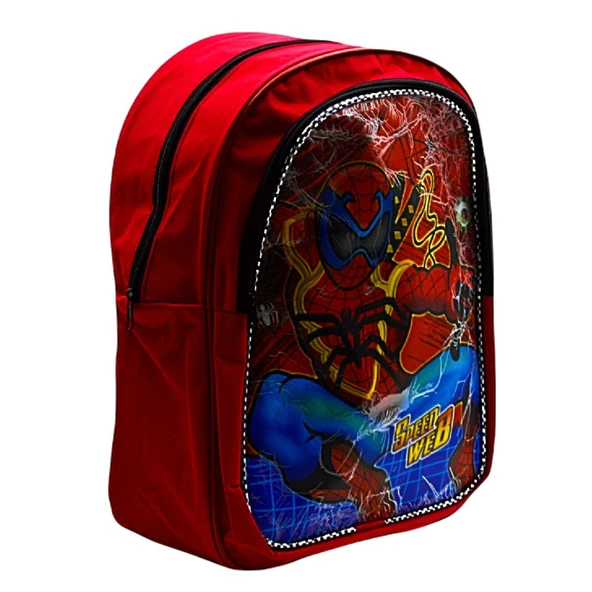 Gen-Of 2 Bölmeli Spider Man Okul Sırt Çantası Ve Beslenme Çantası Kırmızı KOD:1309 - 4