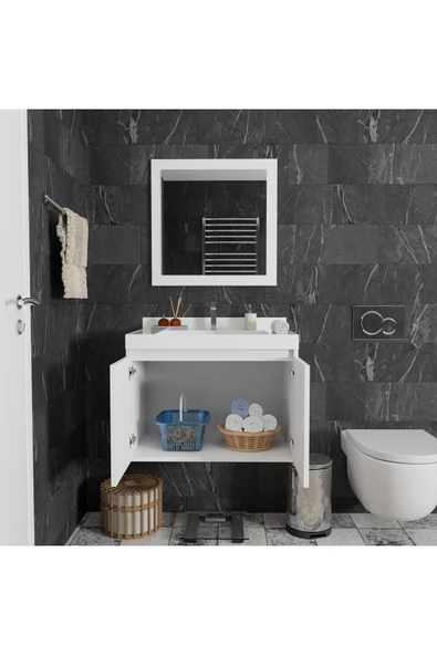 ROZBO MOBİLYA Lyra 70 cm Banyo Dolabı Takımı - 6