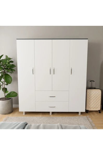 ROZBO MOBİLYA Dört Kapaklı Giyinme Dolabı - 4