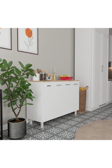 ROZBO MOBİLYA Modern Mutfak Konsolu, Çok Amaçlı Dolap - 6