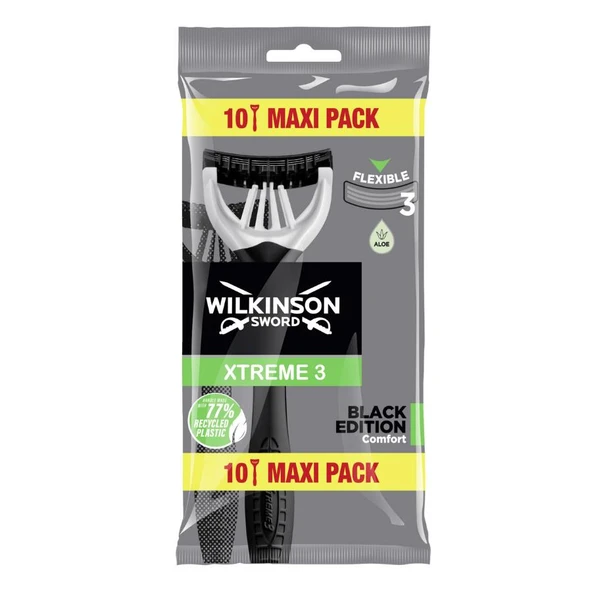 Wilkinson Sword Extreme 3  Blac Edition 10 Adet Kullan At Tıraş Bıçağı