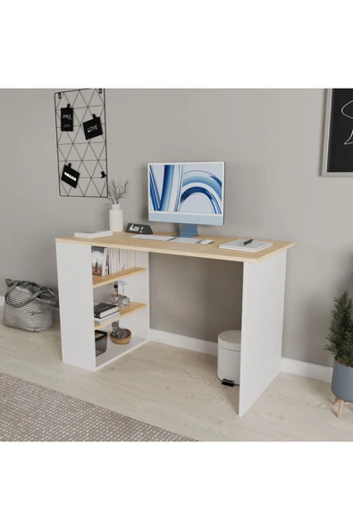ROZBO MOBİLYA Modern Çalışma Masası Mermer Desen 120x75x56