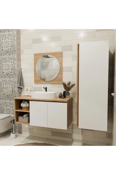 ROZBO MOBİLYA Rona 100 cm Banyo Dolabı - 3