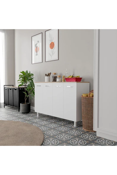ROZBO MOBİLYA Modern Mutfak Konsolu, Çok Amaçlı Dolap - 7