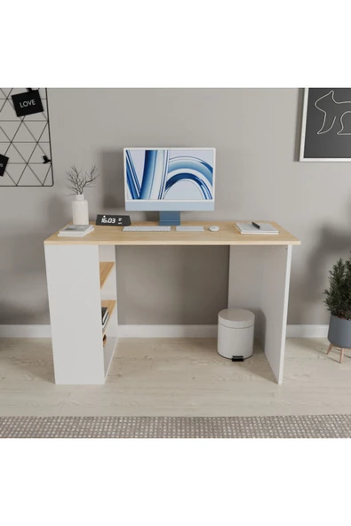 ROZBO MOBİLYA VENA 120 cm Çalışma Masası - Raflı, Modern ve Ergonomik Tasarım