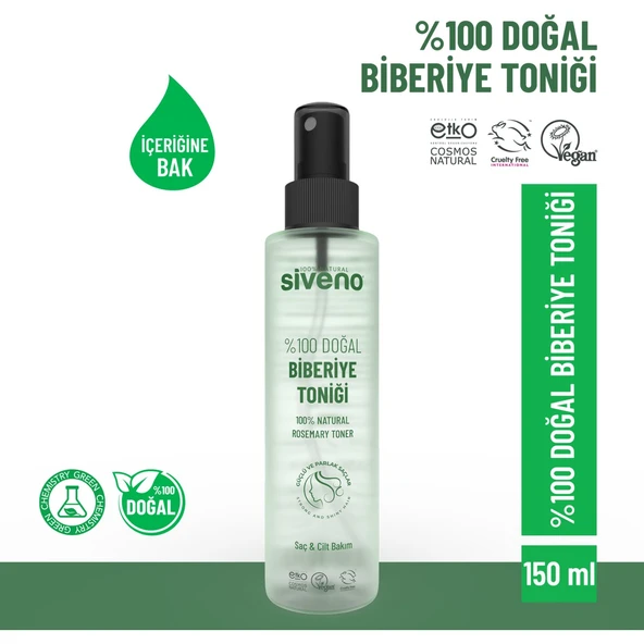%100 Doğal Biberiye Suyu Saç Dökülmesi Karşıtı ve Hızlı Saç Uzatma Etkili Saç Toniği 150 ml