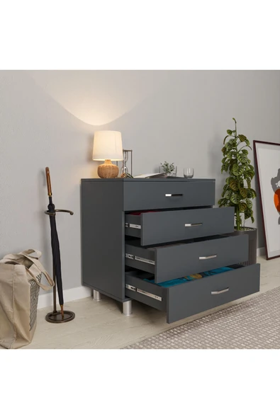 ROZBO MOBİLYA Modern 4 Çekmeceli Şifonyer