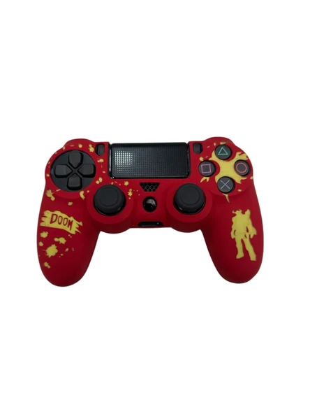 PS4 DualShock Joystick Koruyucu Doom Desenli Silikon Kılıf