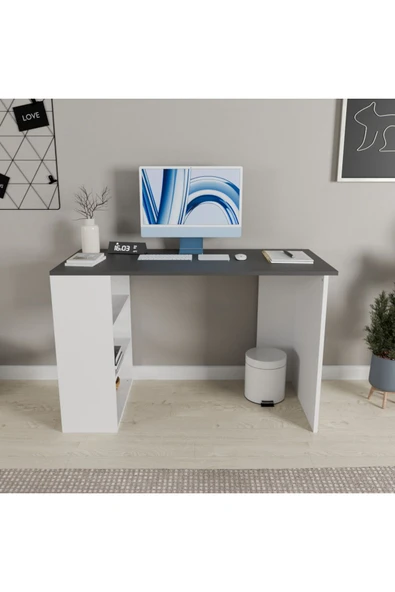 ROZBO MOBİLYA VENA 120 cm Çalışma Masası - Raflı, Modern ve Ergonomik Tasarım