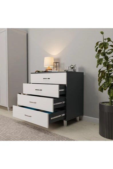 ROZBO MOBİLYA Modern 4 Çekmeceli Şifonyer - 3